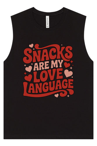 Snacks are My Love Language Muscle Tank