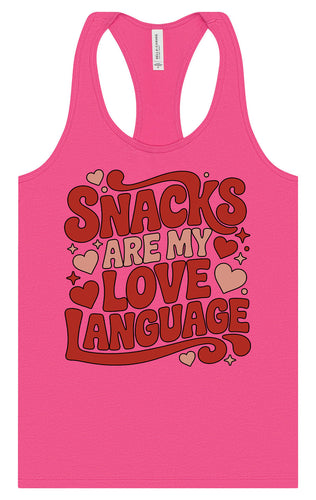 Snacks are My Love Language Women's Racerback Tank