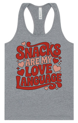 Snacks are My Love Language Women's Racerback Tank