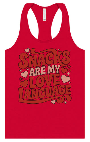 Snacks are My Love Language Women's Racerback Tank