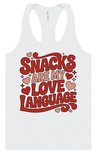 Snacks are My Love Language Women's Racerback Tank
