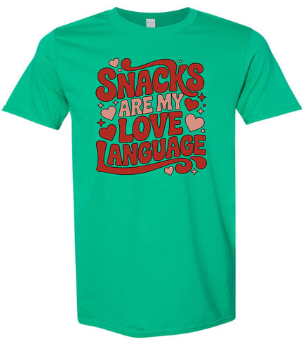 Snacks are My Love Language Adult Gildan Soft Shirt