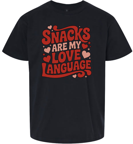 Snacks are My Love Language Children's Gildan Soft Shirt