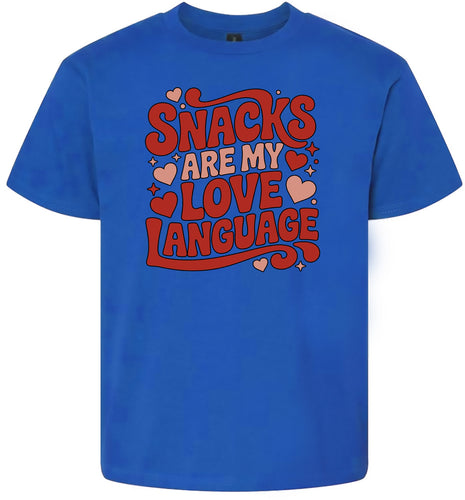 Snacks are My Love Language Children's Gildan Soft Shirt