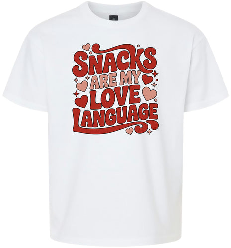 Snacks are My Love Language Children's Gildan Soft Shirt