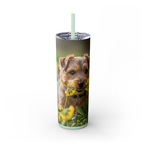 Skinny Tumbler with Straw – 20 oz Stainless Steel Cup