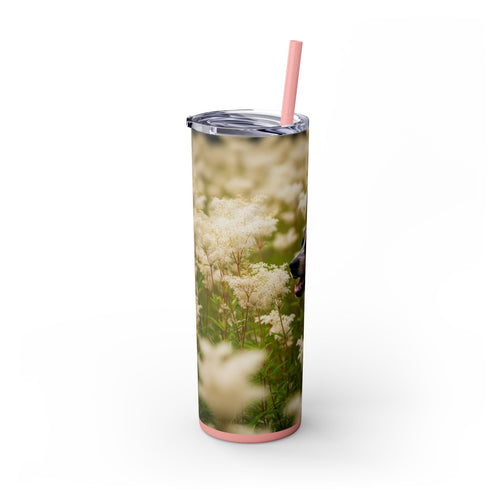 Skinny Tumbler with Straw – 20 oz Stainless Steel Cup