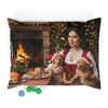 Holiday Fireplace Cozy Pet Bed