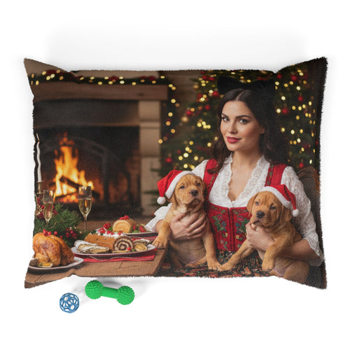 Holiday Fireplace Cozy Pet Bed