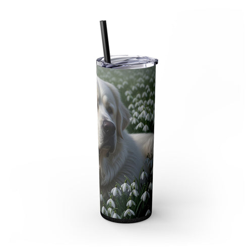 Skinny Tumbler with Straw – 20 oz Stainless Steel Cup