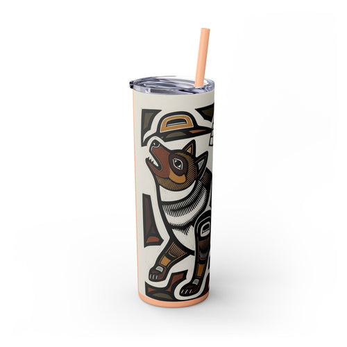 Skinny Tumbler with Straw – 20 oz Stainless Steel Cup