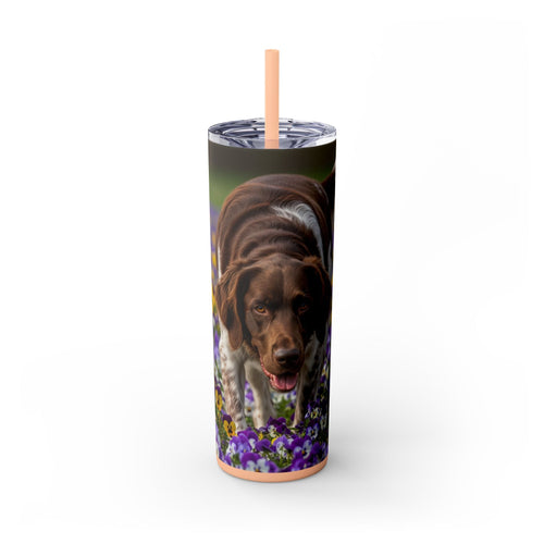 Skinny Tumbler with Straw – 20 oz Stainless Steel Cup