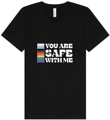 Safe With Me Unisex V-Neck Shirt