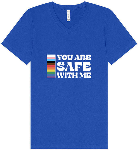 Safe With Me Unisex V-Neck Shirt