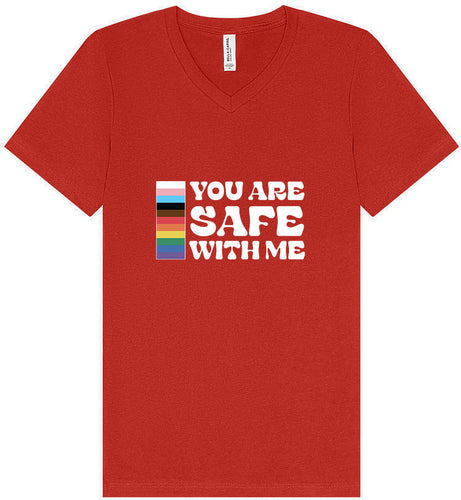 Safe With Me Unisex V-Neck Shirt