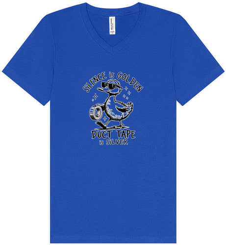 Silence Is Golden Unisex V-Neck Shirt