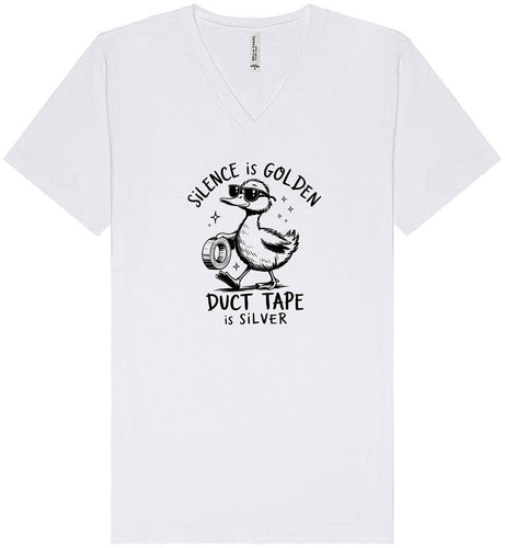 Silence Is Golden Unisex V-Neck Shirt