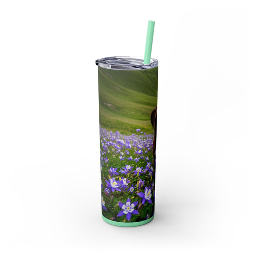 Skinny Tumbler with Straw – 20 oz Stainless Steel Cup