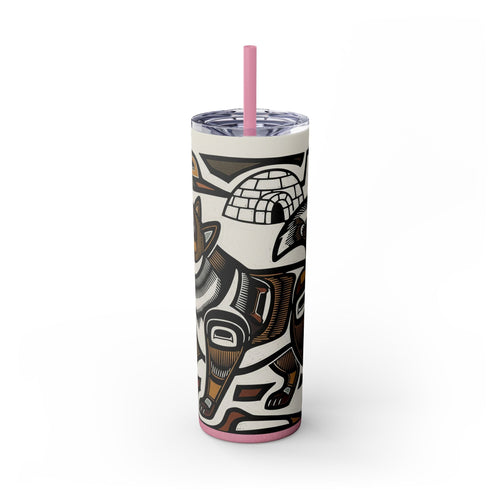Skinny Tumbler with Straw – 20 oz Stainless Steel Cup