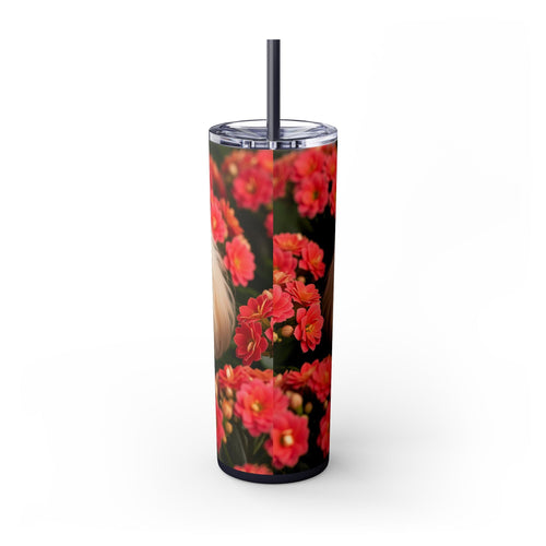 Skinny Tumbler with Straw – 20 oz Stainless Steel Cup