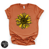 Cheetah Sunflower Tee | Boho Floral Leopard Print Graphic T-Shirt