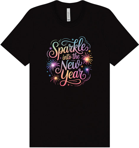 Sparkle into the New Year Adult Bella Canvas Shirt