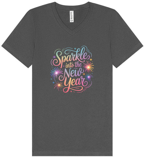 Sparkle into the New Year Unisex V-Neck Shirt