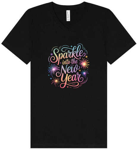 Sparkle into the New Year Unisex V-Neck Shirt