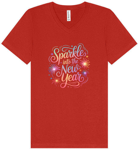 Sparkle into the New Year Unisex V-Neck Shirt