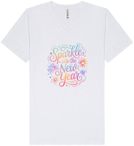 Sparkle into the New Year Unisex V-Neck Shirt