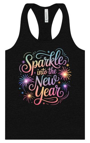 Sparkle into the New Year Women's Racerback Tank