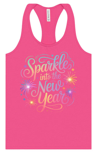 Sparkle into the New Year Women's Racerback Tank