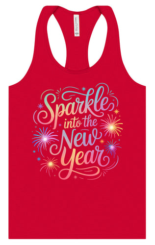 Sparkle into the New Year Women's Racerback Tank