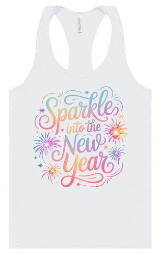 Sparkle into the New Year Women's Racerback Tank