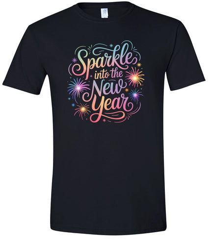 Sparkle into the New Year Adult Gildan Soft Shirt