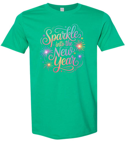 Sparkle into the New Year Adult Gildan Soft Shirt
