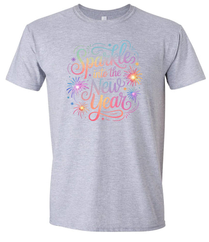 Sparkle into the New Year Adult Gildan Soft Shirt