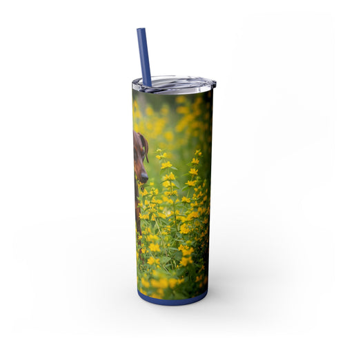 Skinny Tumbler with Straw – 20 oz Stainless Steel Cup