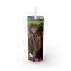 Skinny Tumbler with Straw – 20 oz Stainless Steel Cup