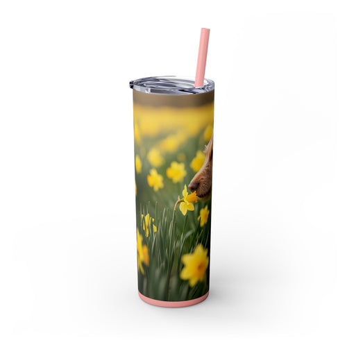 Skinny Tumbler with Straw – 20 oz Stainless Steel Cup