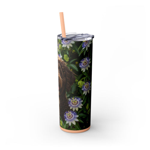 Skinny Tumbler with Straw – 20 oz Stainless Steel Cup