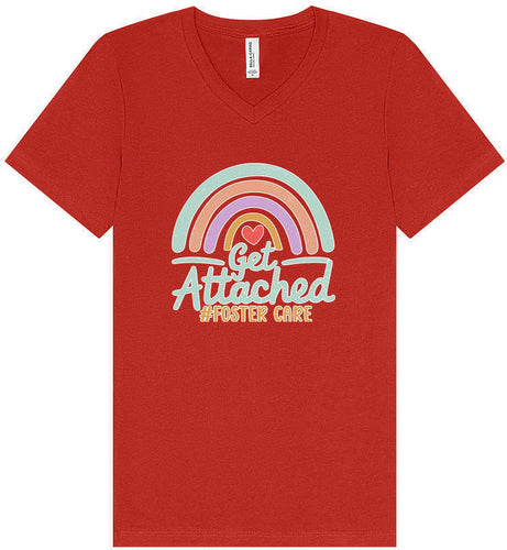 Get Attached Foster Care Unisex V-Neck Shirt