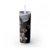 Skinny Tumbler with Straw – 20 oz Stainless Steel Cup