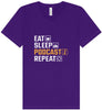Eat. Sleep. Podcast. Repeat. Unisex V-Neck Shirt