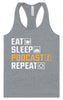 Eat. Sleep. Podcast. Repeat. Women's Racerback Tank