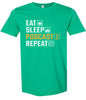 Eat. Sleep. Podcast. Repeat. Adult Gildan Soft Shirt