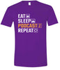 Eat. Sleep. Podcast. Repeat. Adult Gildan Soft Shirt