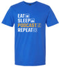 Eat. Sleep. Podcast. Repeat. Adult Gildan Soft Shirt