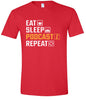 Eat. Sleep. Podcast. Repeat. Adult Gildan Soft Shirt