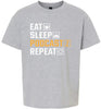 Eat. Sleep. Podcast. Repeat. Children's Gildan Soft Shirt